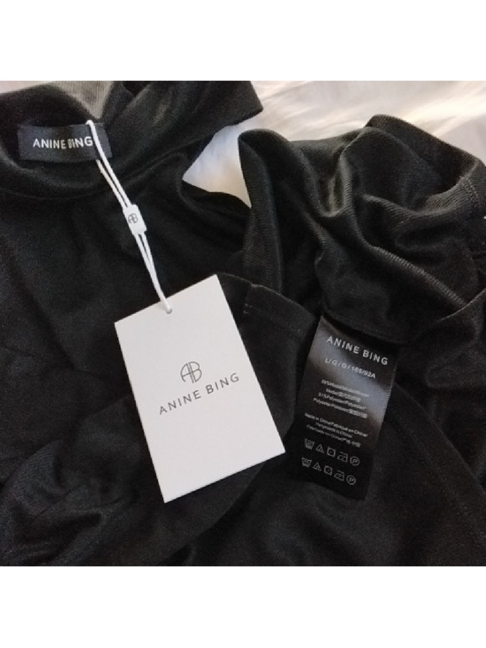 🌺SALE🌺 Anine Bing Black NWT Jennie Top Size Large - Picture 9 of 11